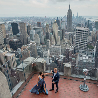 Marielle + Justin Engagement || Rockefeller Top of the Rock & Brooklyn Bridge