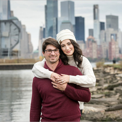 Elina And Andrew Holiday Card session || Jersey City, NJ